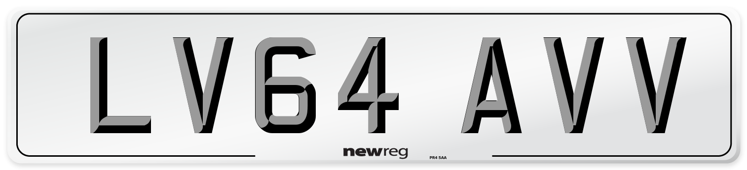 LV64 AVV Number Plate from New Reg